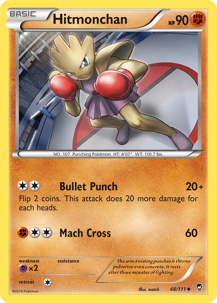 Hitmonchan (48/111) [XY: Furious Fists] | Shuffle n Cut Hobbies & Games