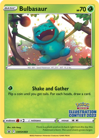 Bulbasaur (SWSH303) (Illustration Contest 2022) [Sword & Shield: Black Star Promos] | Shuffle n Cut Hobbies & Games