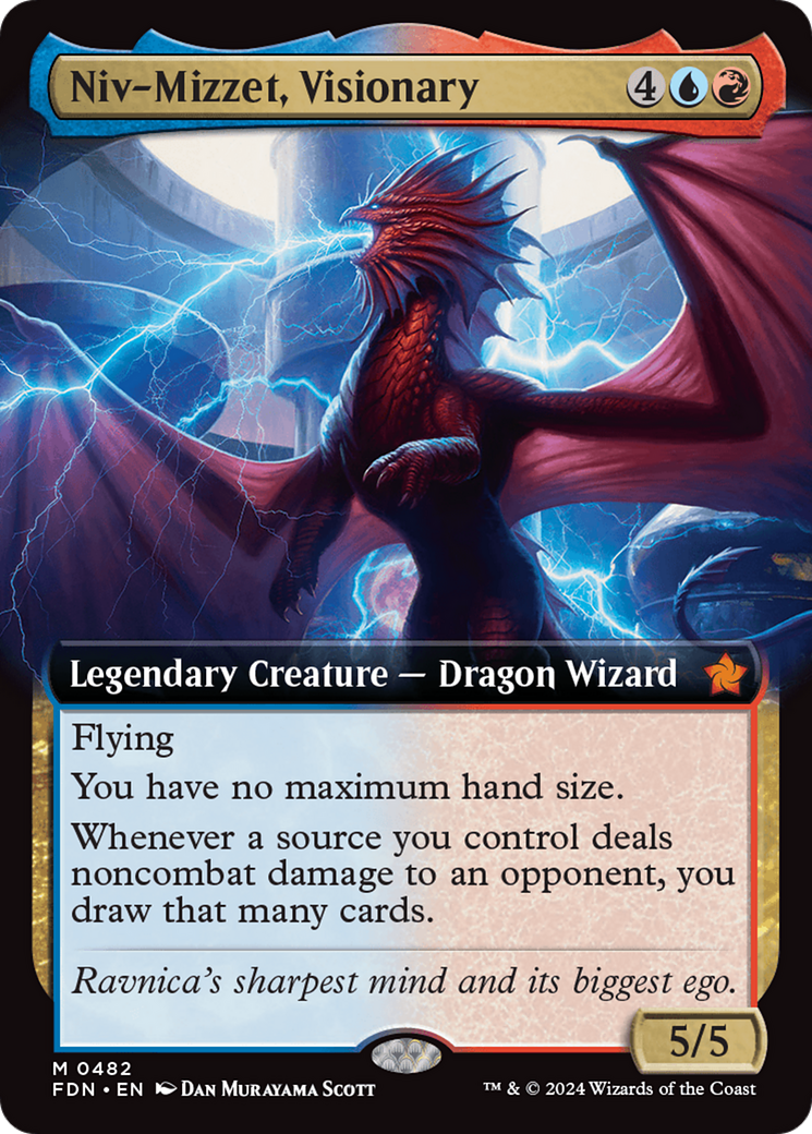 Niv-Mizzet, Visionary (Extended Art) [Foundations] | Shuffle n Cut Hobbies & Games