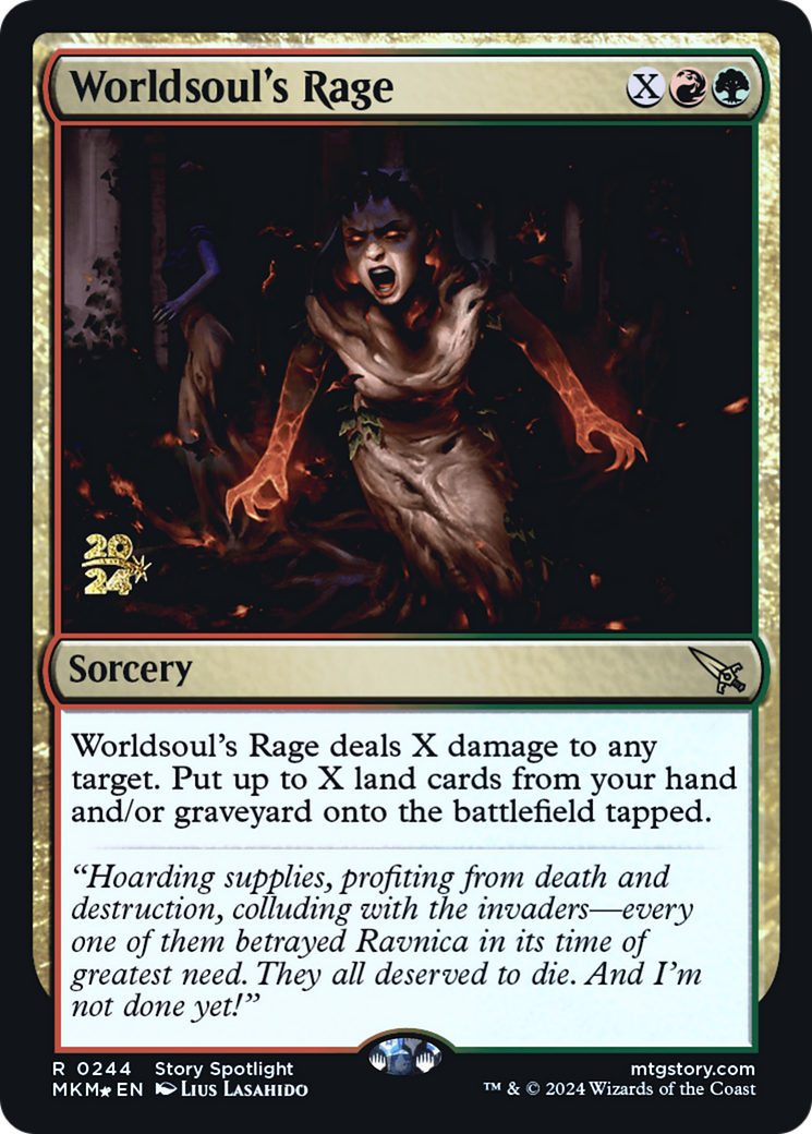 Worldsoul's Rage [Murders at Karlov Manor Prerelease Promos] | Shuffle n Cut Hobbies & Games