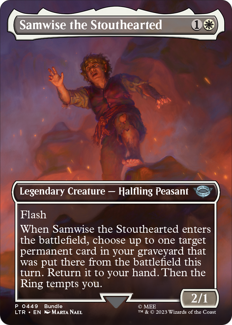 Samwise the Stouthearted (Borderless Alternate Art) [The Lord of the Rings: Tales of Middle-Earth] | Shuffle n Cut Hobbies & Games