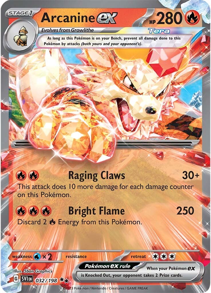 Arcanine ex (032/198) [Scarlet & Violet: Base Set] | Shuffle n Cut Hobbies & Games