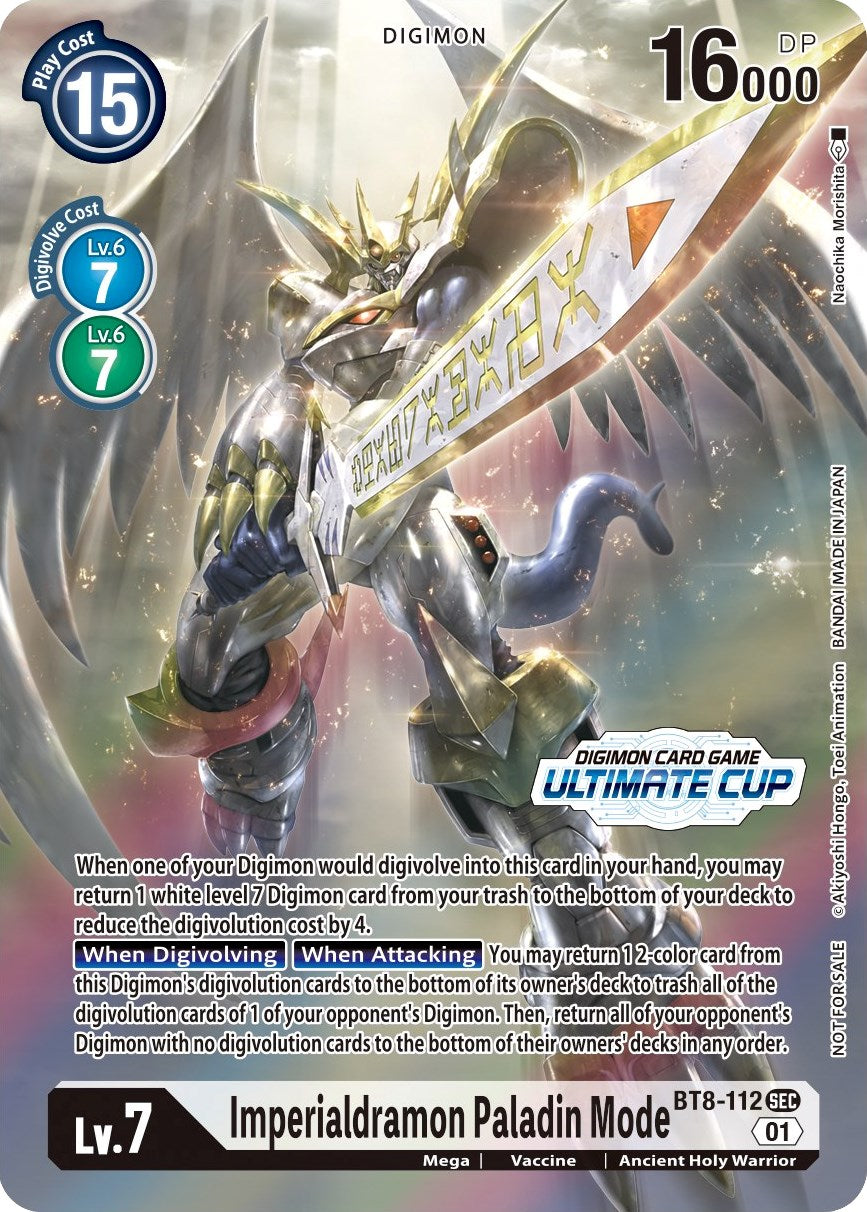 Imperialdramon Paladin Mode [BT8-112] (April Ultimate Cup 2022) [New Awakening Promos] | Shuffle n Cut Hobbies & Games