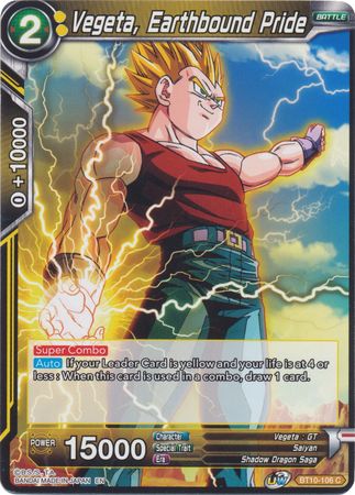 Vegeta, Earthbound Pride (BT10-106) [Rise of the Unison Warrior 2nd Edition] | Shuffle n Cut Hobbies & Games