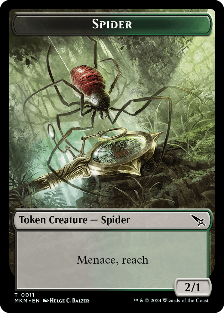 Spider Token [Murders at Karlov Manor Tokens] | Shuffle n Cut Hobbies & Games