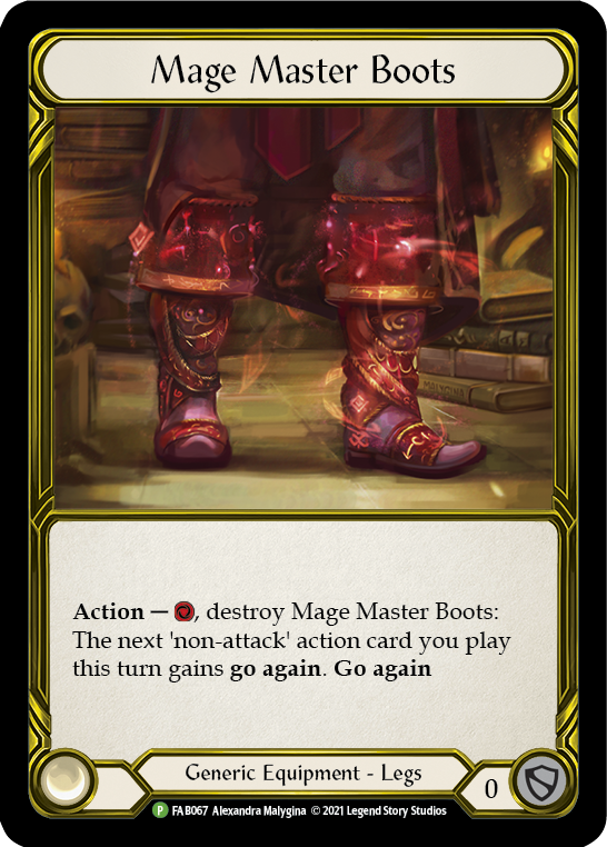 Mage Master Boots (Golden) [FAB067] (Promo)  Cold Foil | Shuffle n Cut Hobbies & Games