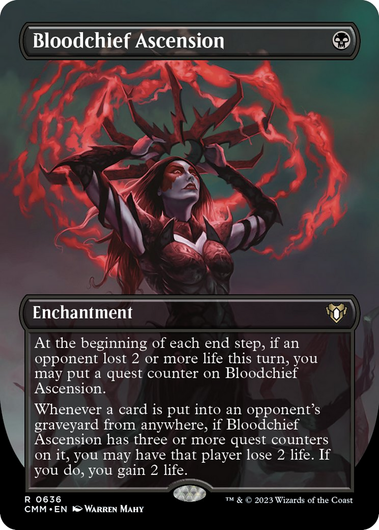 Bloodchief Ascension (Borderless Alternate Art) [Commander Masters] | Shuffle n Cut Hobbies & Games