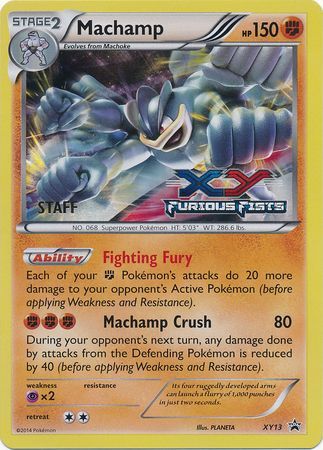 Machamp (XY13) (Staff) [XY: Black Star Promos] | Shuffle n Cut Hobbies & Games