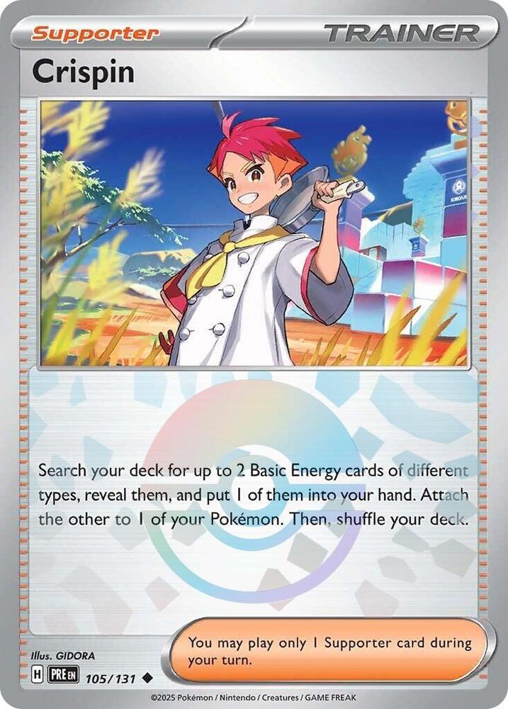 Crispin (105/131) (Poke Ball Pattern) [Scarlet & Violet: Prismatic Evolutions] | Shuffle n Cut Hobbies & Games