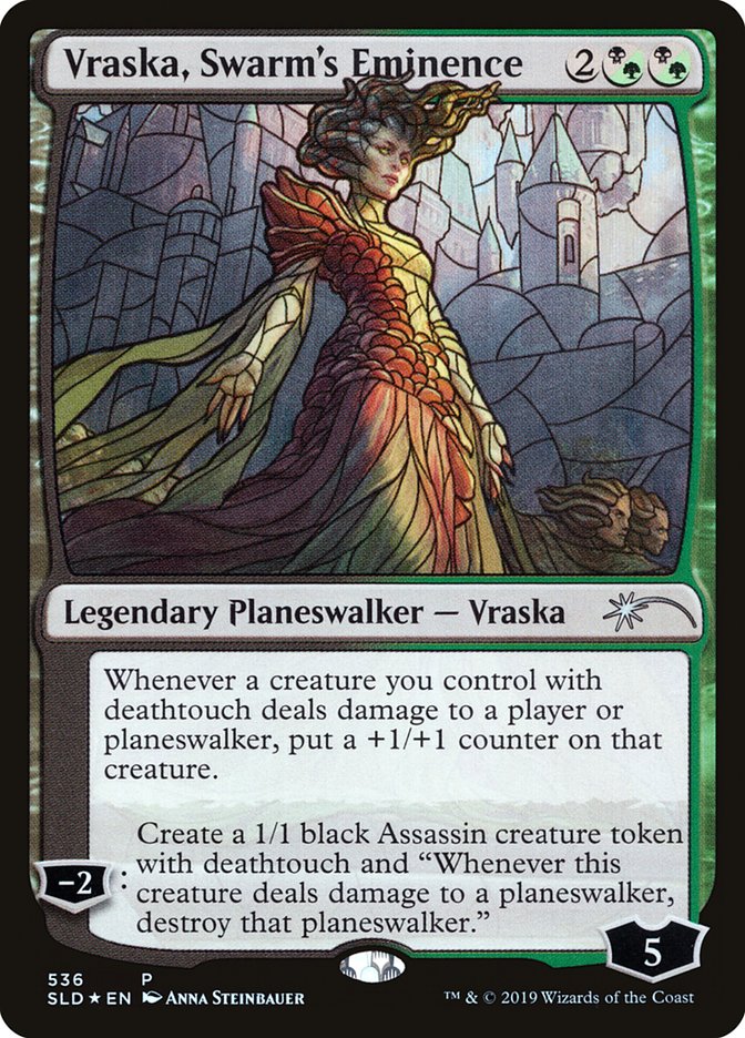 Vraska, Swarm's Eminence (Stained Glass) [Secret Lair Drop Promos] | Shuffle n Cut Hobbies & Games