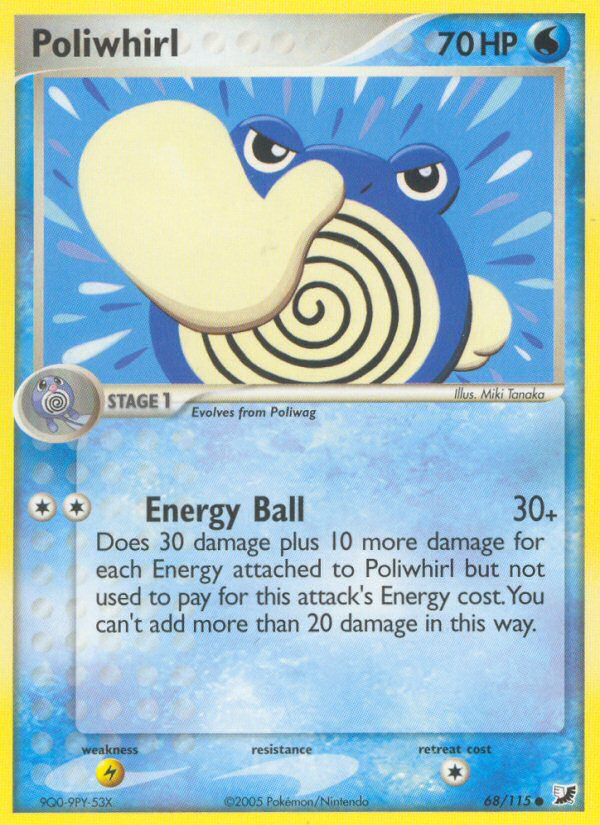 Poliwhirl (68/115) [EX: Unseen Forces] | Shuffle n Cut Hobbies & Games