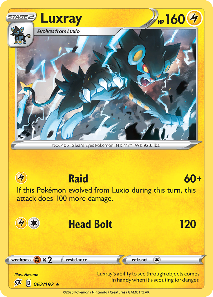 Luxray (062/192) [Sword & Shield: Rebel Clash] | Shuffle n Cut Hobbies & Games