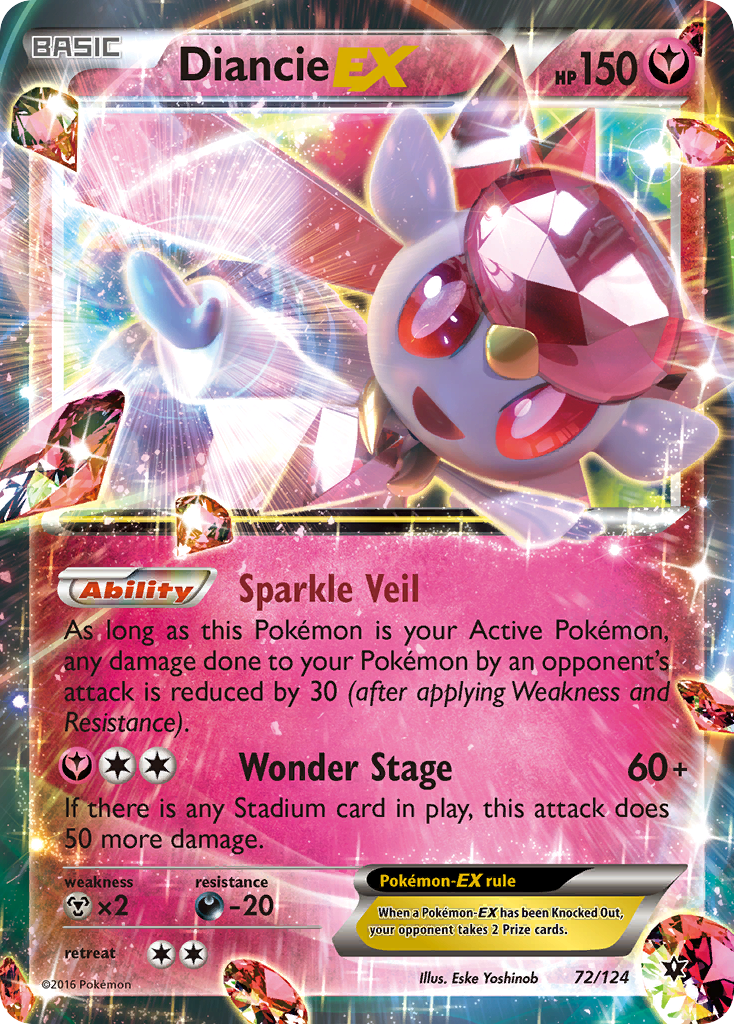 Diancie EX (72/124) [XY: Fates Collide] | Shuffle n Cut Hobbies & Games