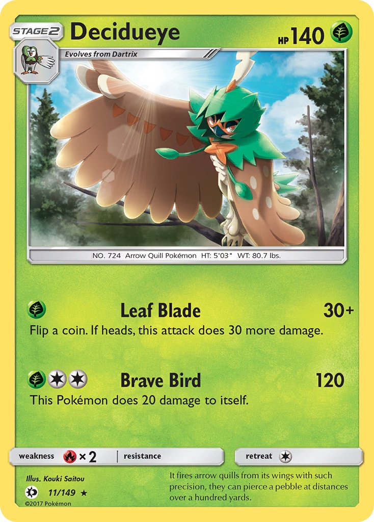 Decidueye (11/149) (Theme Deck Exclusive) [Sun & Moon: Base Set] | Shuffle n Cut Hobbies & Games