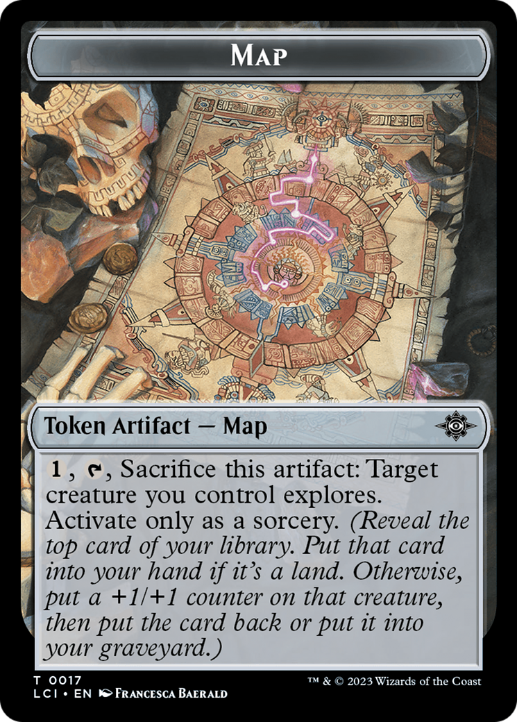 Map // Dinosaur (0001) Double-Sided Token [The Lost Caverns of Ixalan Tokens] | Shuffle n Cut Hobbies & Games