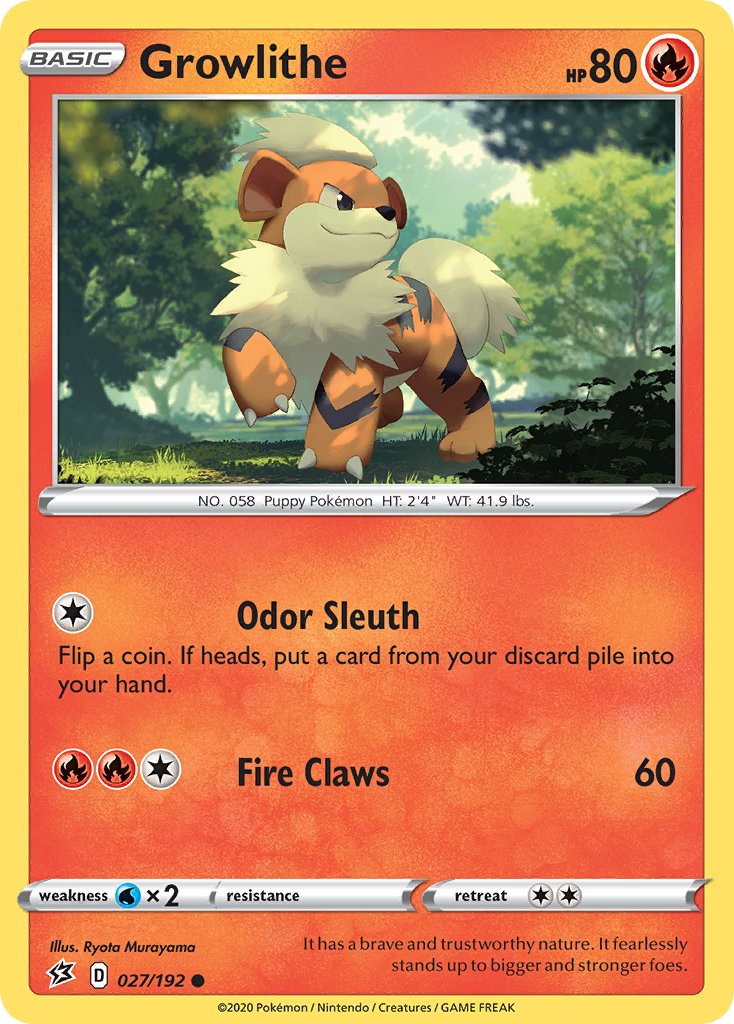 Growlithe (027/192) [Sword & Shield: Rebel Clash] | Shuffle n Cut Hobbies & Games