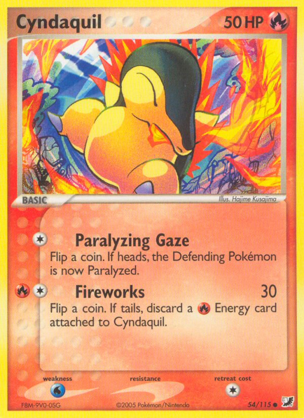 Cyndaquil (54/115) [EX: Unseen Forces] | Shuffle n Cut Hobbies & Games