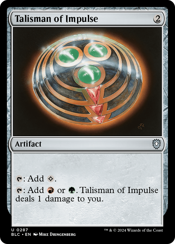 Talisman of Impulse [Bloomburrow Commander] | Shuffle n Cut Hobbies & Games