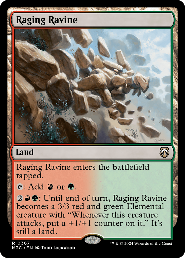 Raging Ravine (Ripple Foil) [Modern Horizons 3 Commander] | Shuffle n Cut Hobbies & Games