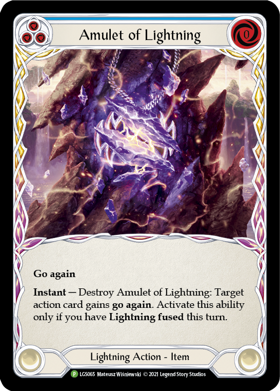 Amulet of Lightning [LGS065] (Promo)  Cold Foil | Shuffle n Cut Hobbies & Games