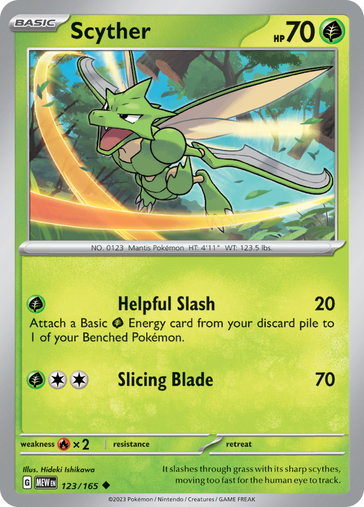 Scyther (123/165) [Scarlet & Violet: 151] | Shuffle n Cut Hobbies & Games