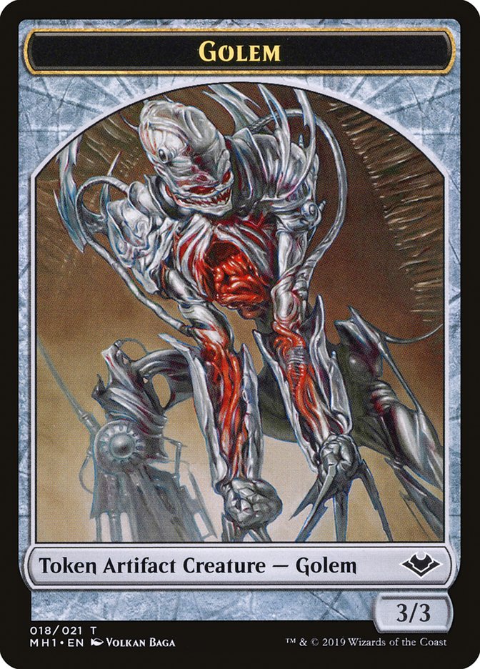 Illusion (005) // Golem (018) Double-Sided Token [Modern Horizons Tokens] | Shuffle n Cut Hobbies & Games