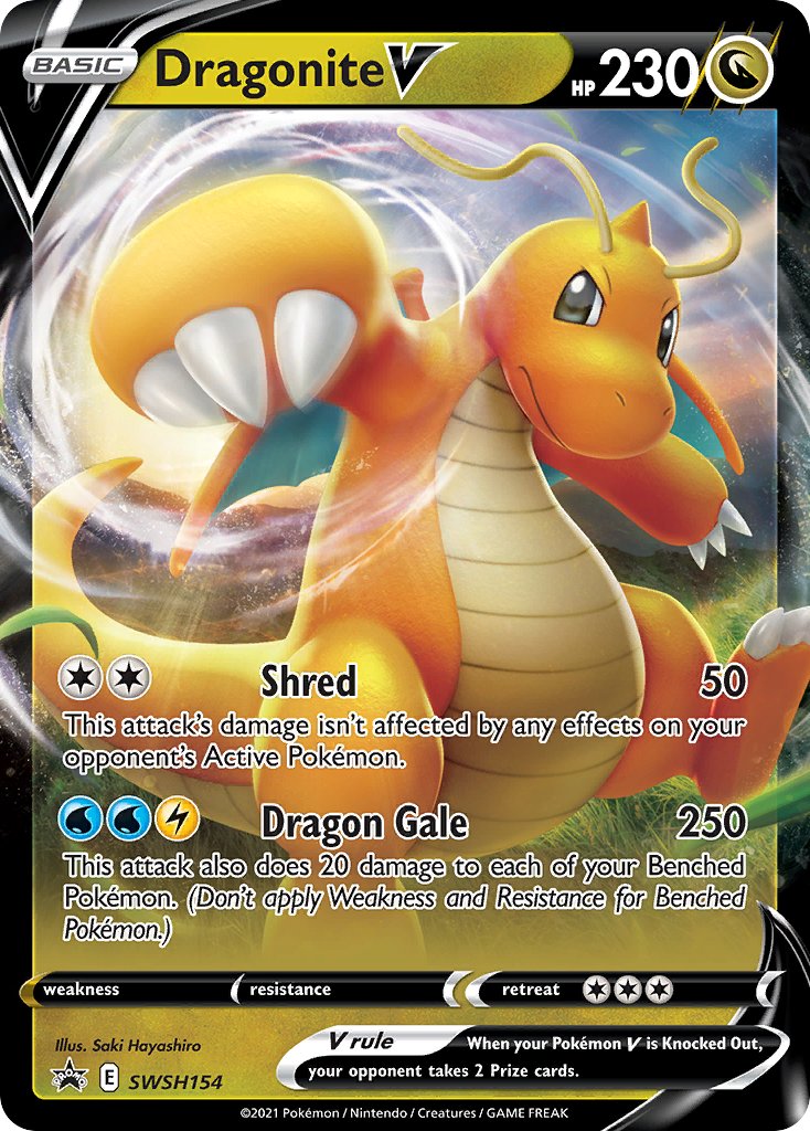 Dragonite V (SWSH154) (Jumbo Card) [Sword & Shield: Black Star Promos] | Shuffle n Cut Hobbies & Games