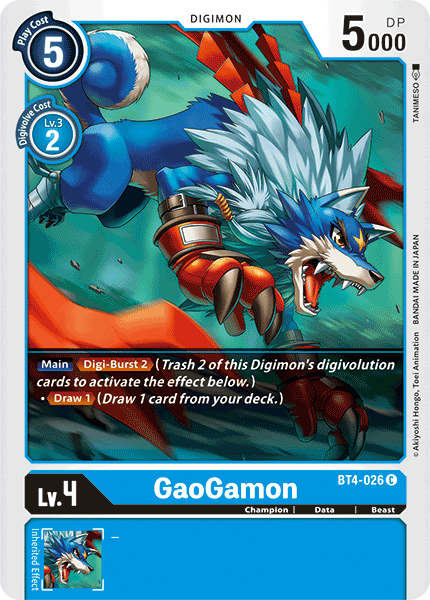 GaoGamon [BT4-026] [Great Legend] | Shuffle n Cut Hobbies & Games