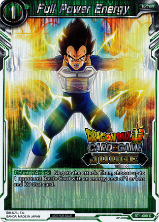 Full Power Energy (BT1-080) [Judge Promotion Cards] | Shuffle n Cut Hobbies & Games