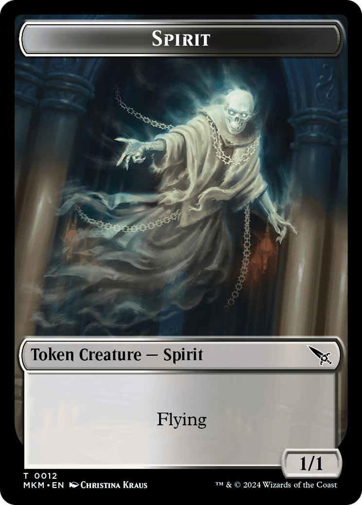 Spirit Token [Murders at Karlov Manor Tokens] | Shuffle n Cut Hobbies & Games