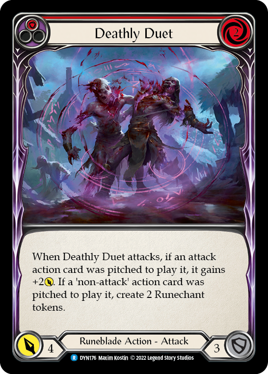 Deathly Duet (Red) [DYN176] (Dynasty)  Rainbow Foil | Shuffle n Cut Hobbies & Games