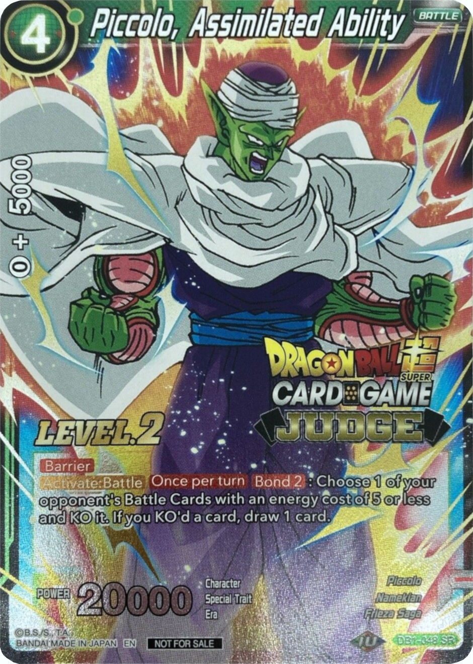 Piccolo, Assimilated Ability (Level 2) (DB1-048) [Judge Promotion Cards] | Shuffle n Cut Hobbies & Games