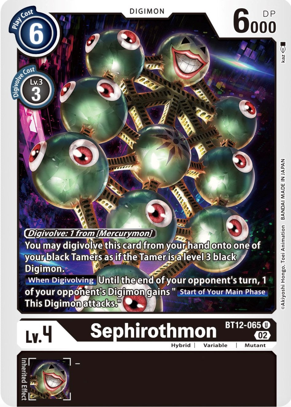 Sephirothmon [BT12-065] [Across Time] | Shuffle n Cut Hobbies & Games