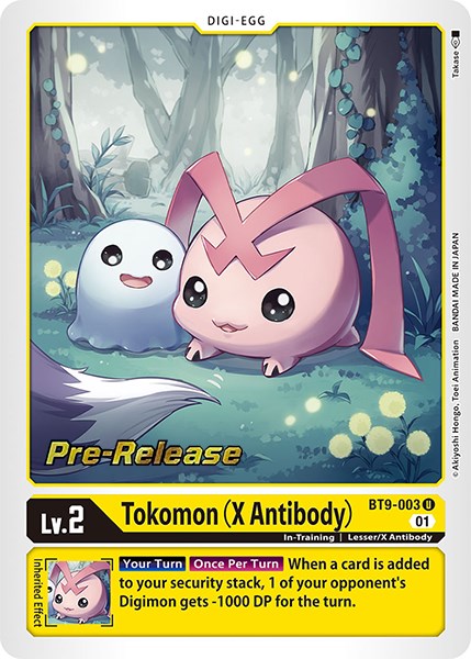 Tokomon (X Antibody) [BT9-003] [X Record Pre-Release Promos] | Shuffle n Cut Hobbies & Games