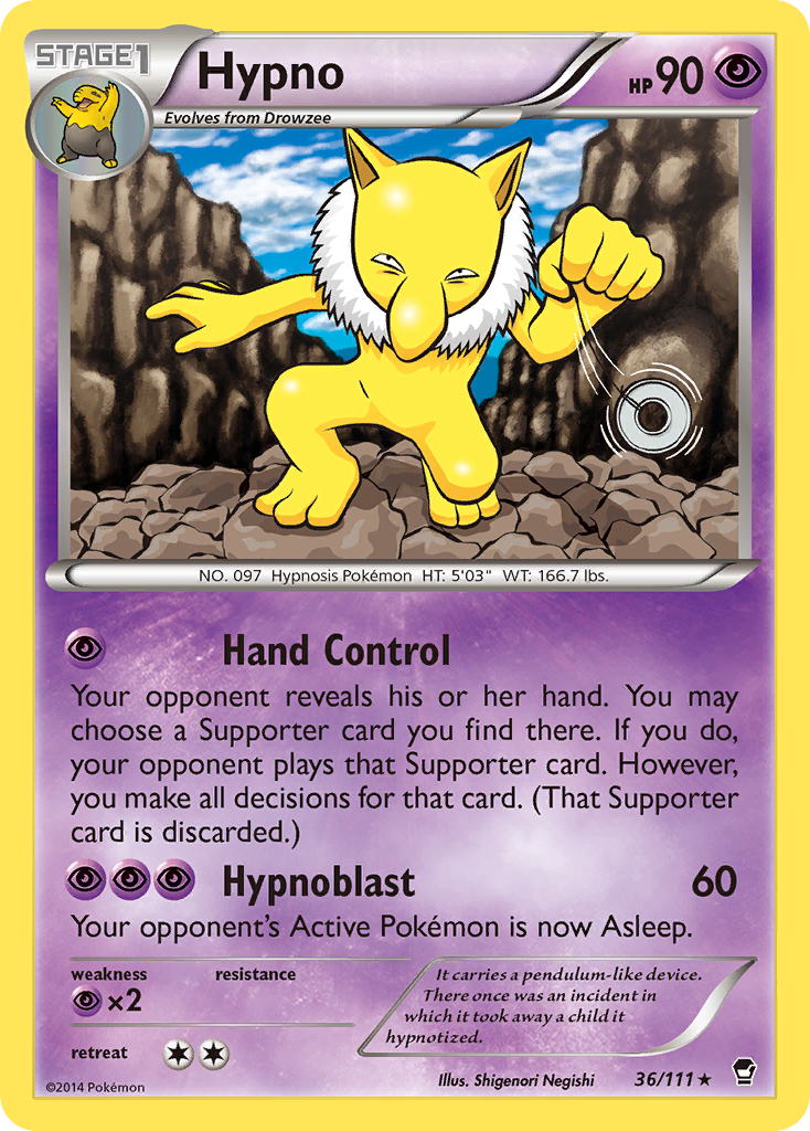 Hypno (36/111) [XY: Furious Fists] | Shuffle n Cut Hobbies & Games