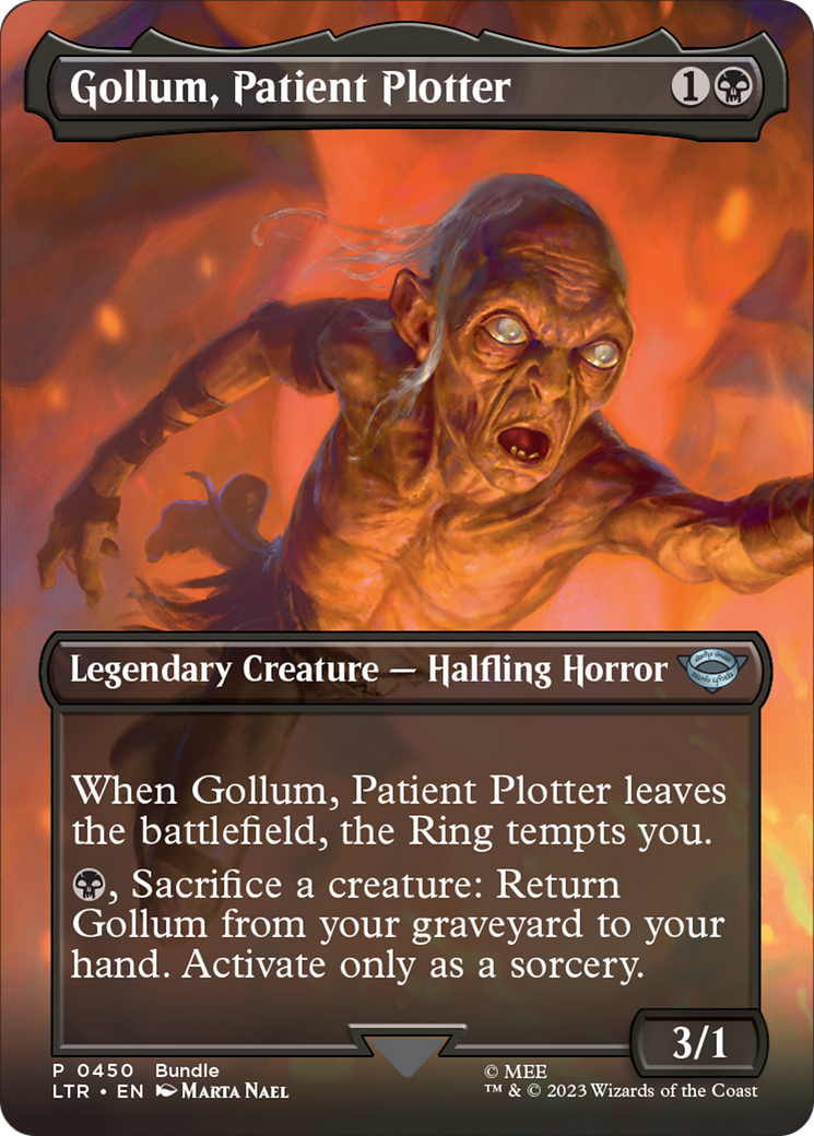 Gollum, Patient Plotter (Borderless Alternate Art) [The Lord of the Rings: Tales of Middle-Earth] | Shuffle n Cut Hobbies & Games