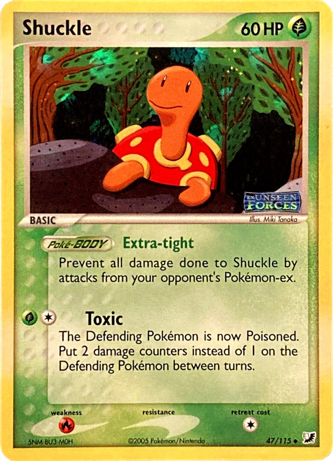 Shuckle (47/115) (Stamped) [EX: Unseen Forces] | Shuffle n Cut Hobbies & Games