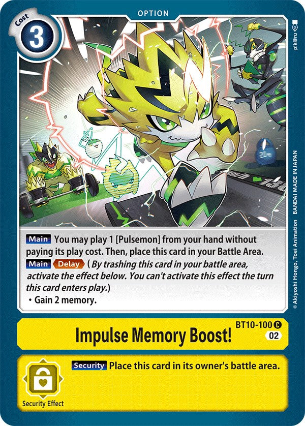 Impulse Memory Boost! [BT10-100] [Xros Encounter] | Shuffle n Cut Hobbies & Games