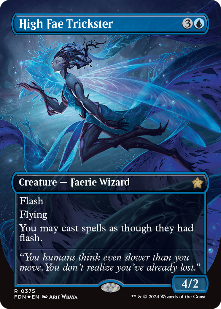 High Fae Trickster (Borderless) (Mana Foil) [Foundations] | Shuffle n Cut Hobbies & Games