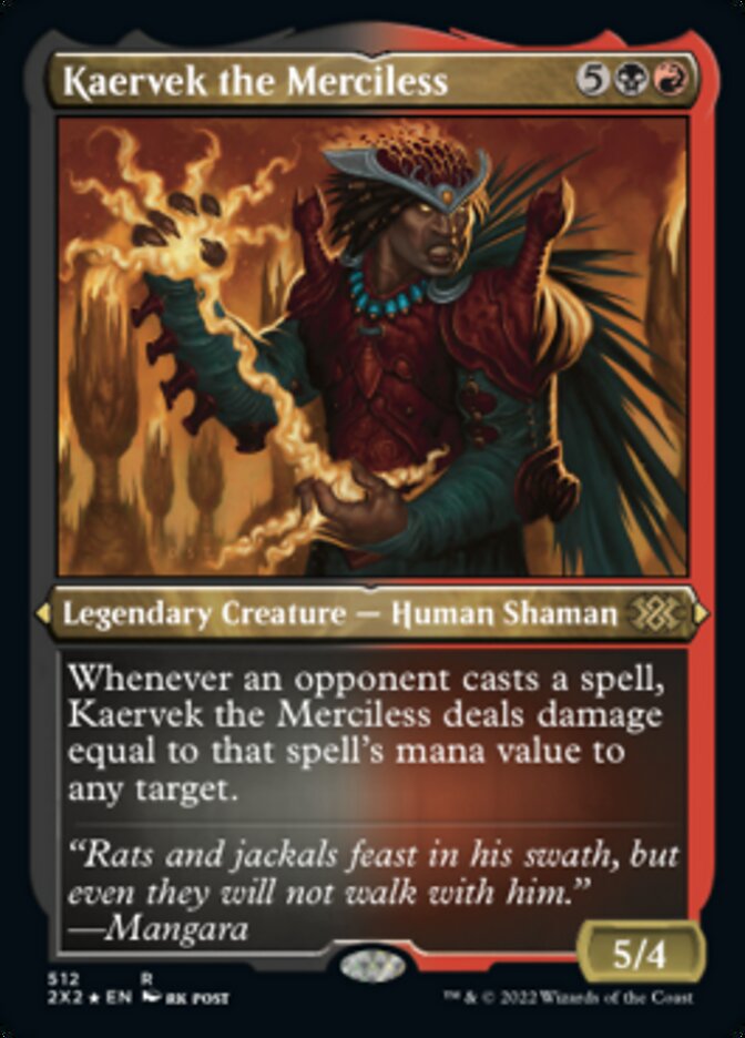 Kaervek the Merciless (Foil Etched) [Double Masters 2022] | Shuffle n Cut Hobbies & Games