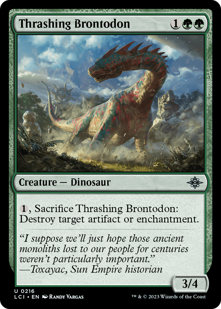 Thrashing Brontodon [The Lost Caverns of Ixalan] | Shuffle n Cut Hobbies & Games