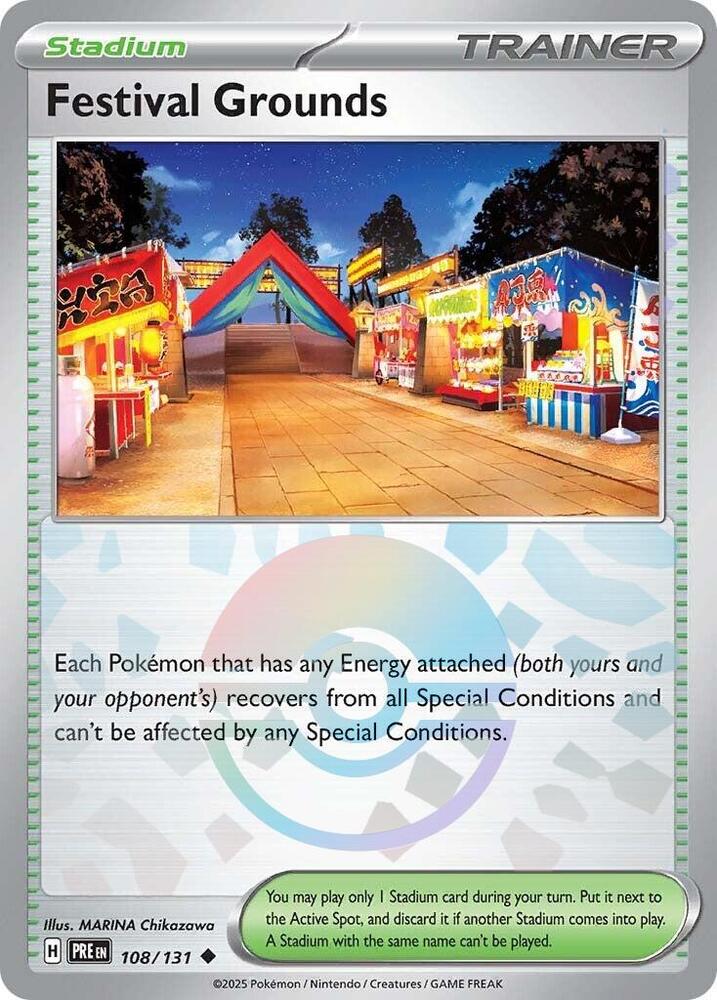 Festival Grounds (108/131) (Poke Ball Pattern) [Scarlet & Violet: Prismatic Evolutions] | Shuffle n Cut Hobbies & Games