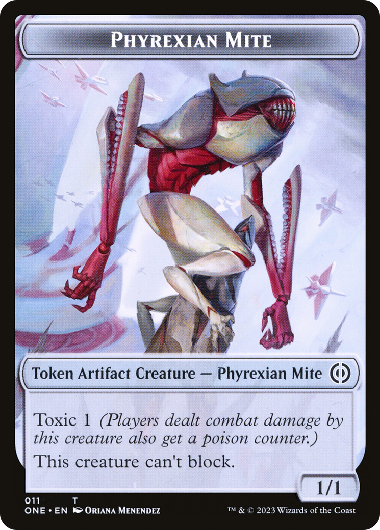 Phyrexian Mite (011) // Drone Double-Sided Token [Phyrexia: All Will Be One Tokens] | Shuffle n Cut Hobbies & Games