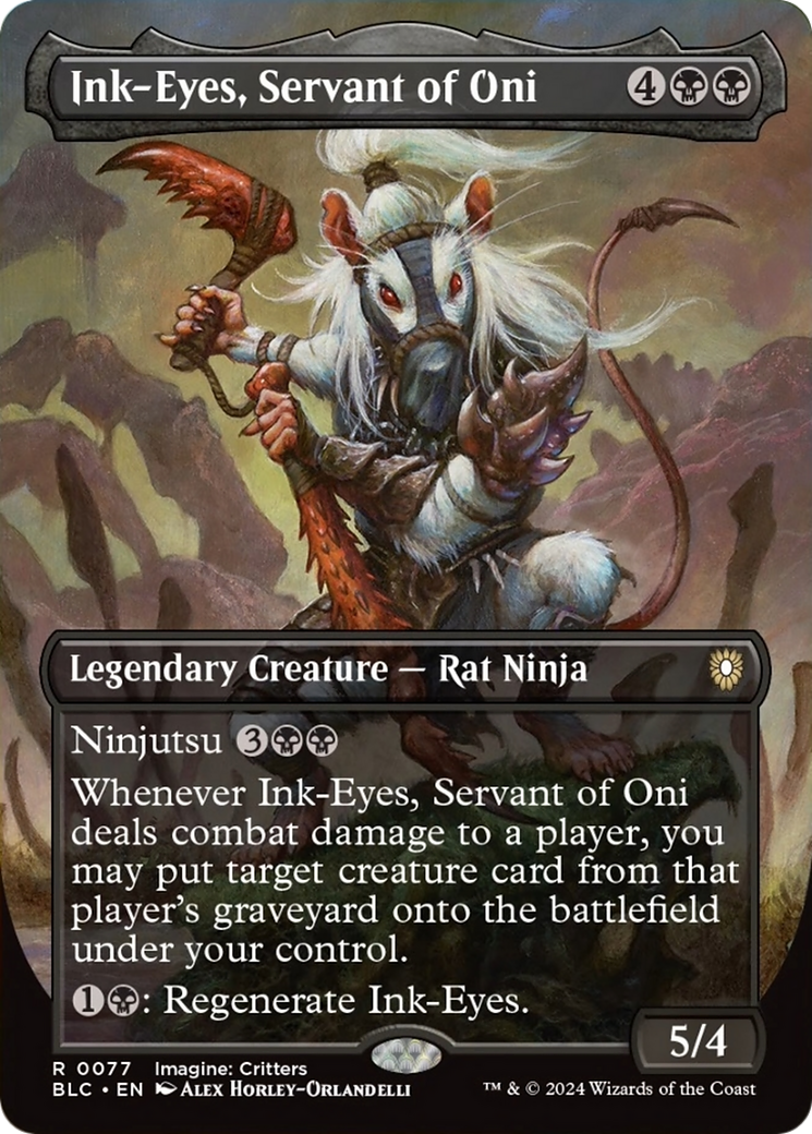 Ink-Eyes, Servant of Oni (Borderless) [Bloomburrow Commander] | Shuffle n Cut Hobbies & Games