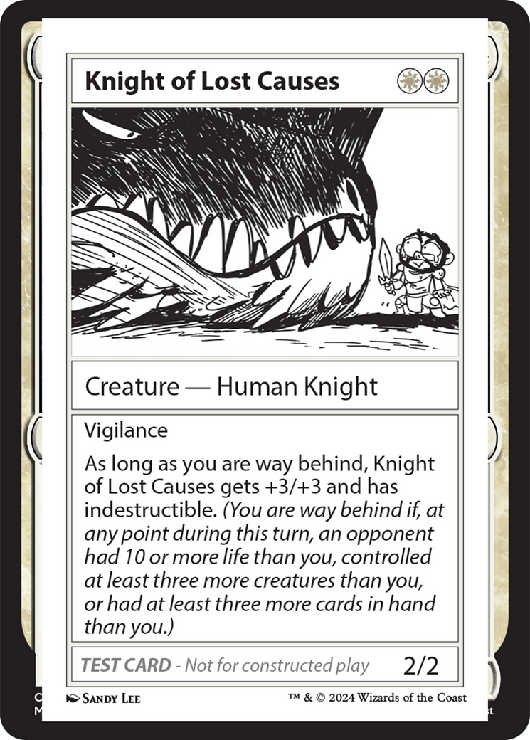 Knight of Lost Causes [Mystery Booster 2 Playtest Cards] | Shuffle n Cut Hobbies & Games