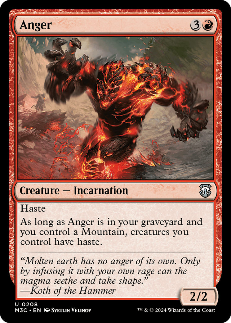 Anger (Ripple Foil) [Modern Horizons 3 Commander] | Shuffle n Cut Hobbies & Games