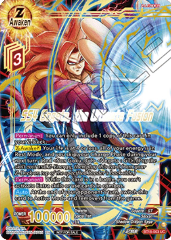 SS4 Gogeta, the Ultimate Fusion (Zenkai Cup 2022 Champion) (BT18-003) [Tournament Promotion Cards] | Shuffle n Cut Hobbies & Games