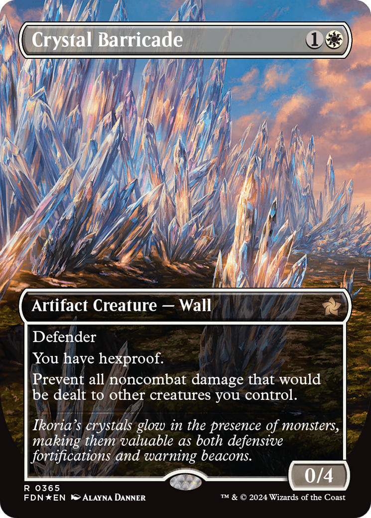 Crystal Barricade (Borderless) (Mana Foil) [Foundations] | Shuffle n Cut Hobbies & Games