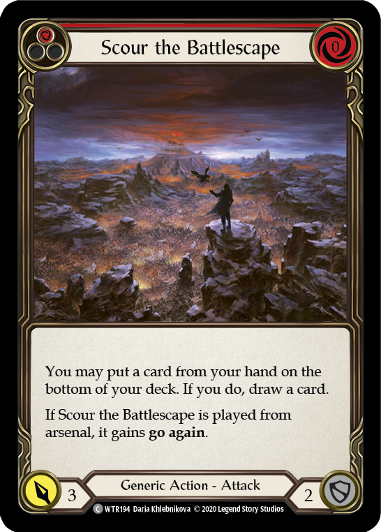 Scour the Battlescape (Red) [U-WTR194] (Welcome to Rathe Unlimited)  Unlimited Rainbow Foil | Shuffle n Cut Hobbies & Games