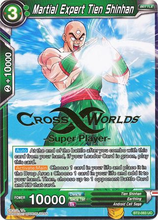 Martial Expert Tien Shinhan (Super Player Stamped) (BT2-083) [Tournament Promotion Cards] | Shuffle n Cut Hobbies & Games